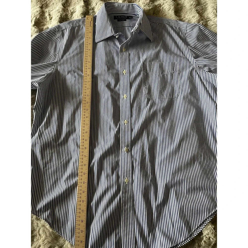 Ralph Lauren Classic Fit Non‎ Iron Stripe Dress Shirt 17 36/37